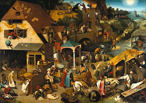 Les Proverbes flamands, 1559, Pieter Brueghel l'Ancien