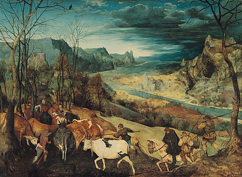 La Rentrée des troupeaux, 1565, Pieter Brueghel l'Ancien