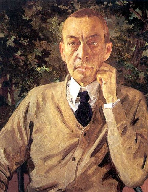 Portrait du compositeur, Sergueï Vassilievitch Rachmaninov, 1925, Constantin Somov