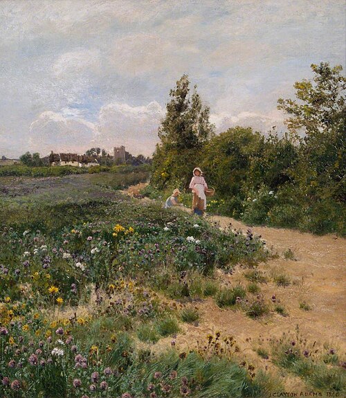 A Surrey Lane, 1890, John Clayton Adams