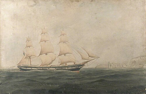 A clipper near the Needles, 1890, John Clayton Adams