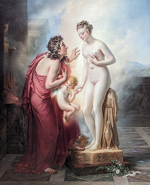 Pygmalion amoureux de sa statue, 1819, Anne-Louis Girodet