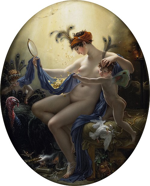 Portrait of Mlle. Lange as Danaë, 1799, Anne-Louis Girodet de Roussy-T