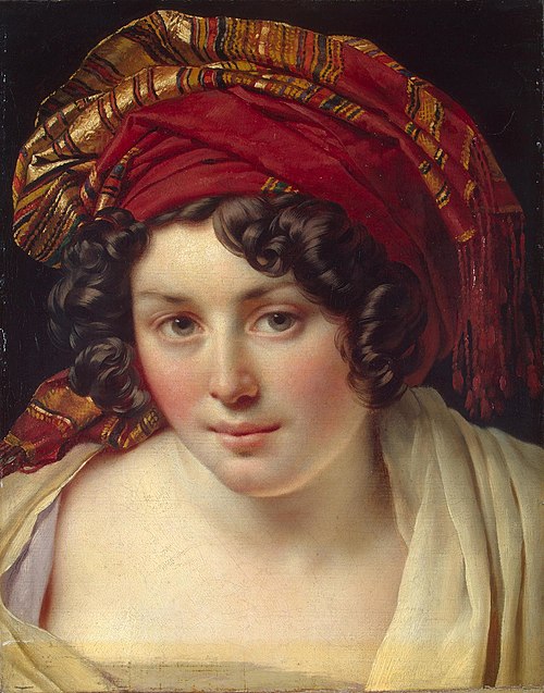 Head of a Woman in a Turban, 1820, Anne-Louis Girodet de Roussy-T
