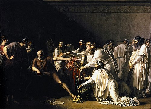 Hippocrate refusant les présents d'Artaxerxès, 1792, Anne-Louis Girodet