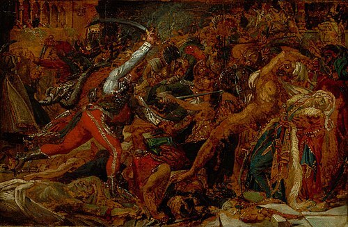 Sketch for "The Revolt at Cairo", 1809, Anne-Louis Girodet de Roussy-T