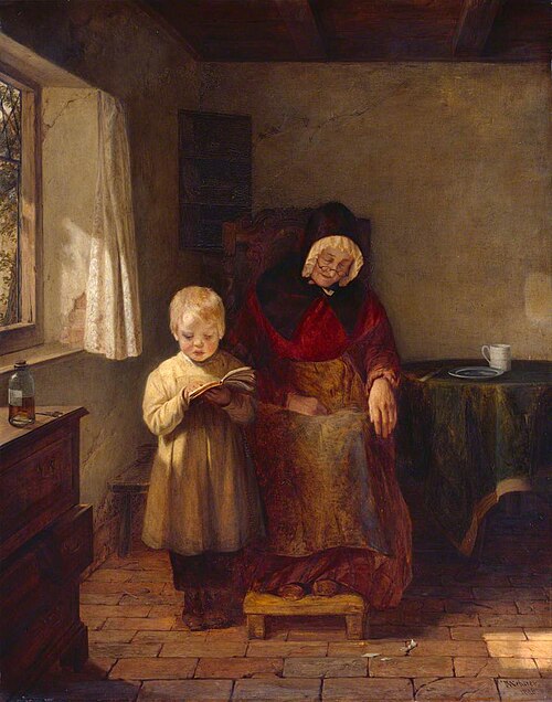The Early Lesson, 1846, Thomas Webster