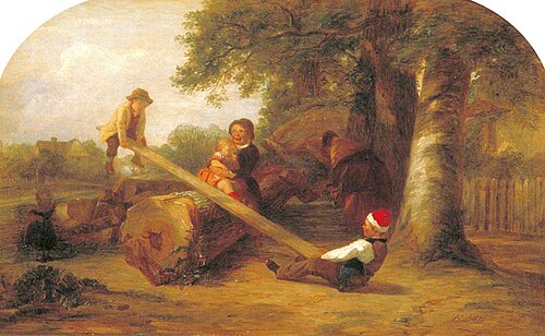 The See-Saw, 1849, Thomas Webster