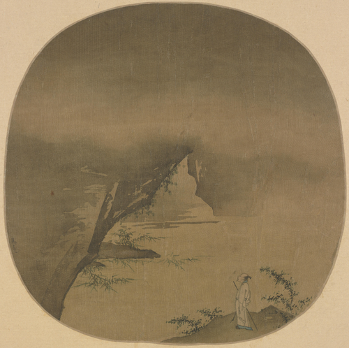 马远石壁看云单页, , Ma Yuan