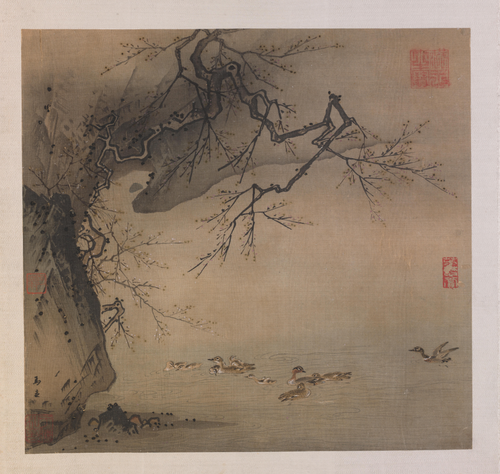 马远梅石溪凫图页, , Ma Yuan