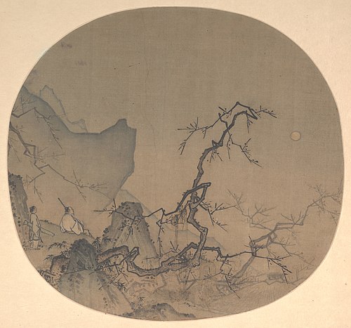 Viewing plum blossoms by moonlight, 1216, Ma Yuan