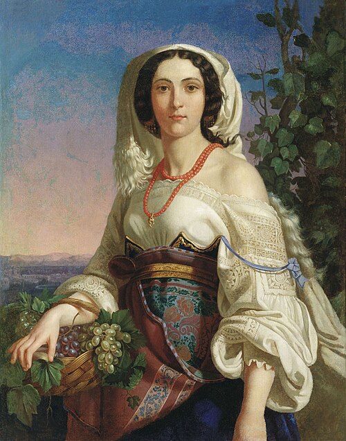Neapolitan girl, 1839, Pimen Nikitich Orlov