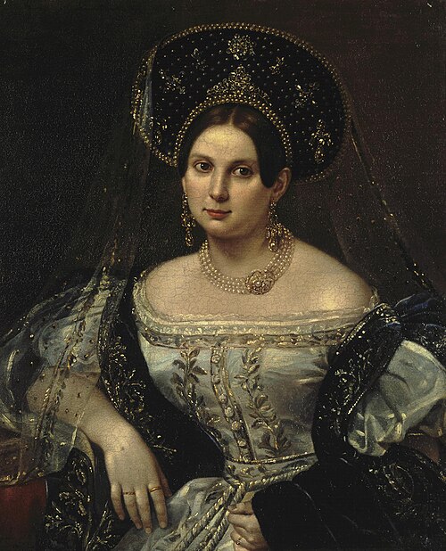 "Portrait of the Lady-in-Waiting Anna Okulova" (?), 1837, Pimen Nikitich Orlov
