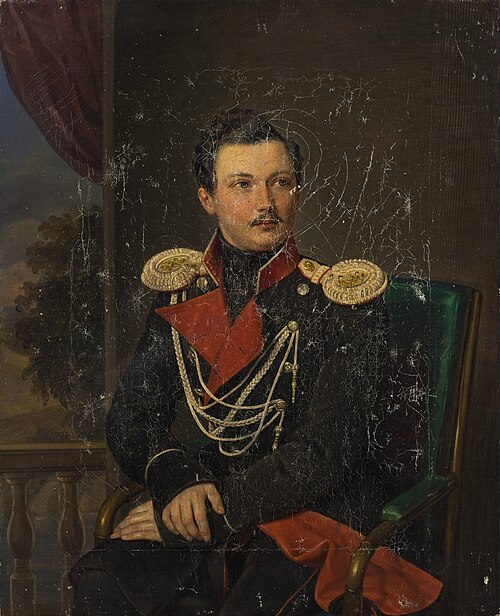 Portrait of Aide-de-camp of of His Imperial Majesty Pyotr A. Balashov (1811-1845), , Pimen Nikitich Orlov