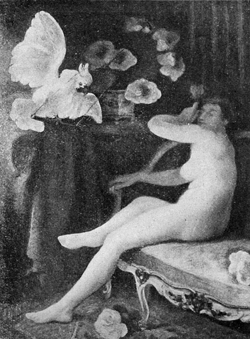 Femme au perroquet, , Pierre Bracquemond