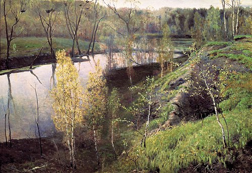 First green of spring, 1887, Ilya Ostroukhov