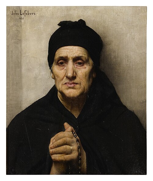 An Elderly Greek Woman, 1888, Jules Lefebvre