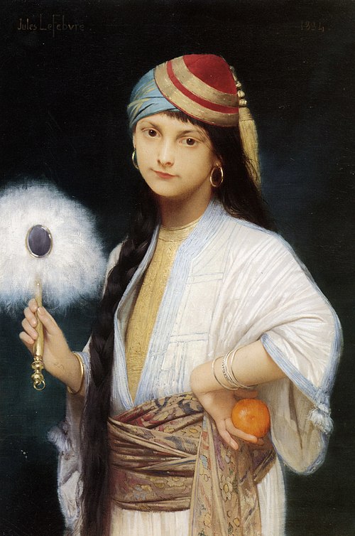 L’Éventail à plumes, 1884, Jules Lefebvre