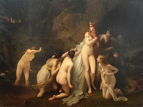 Diane surprise, 1879, Jules Lefebvre