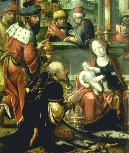 Triptychon mit der Anbetung der Könige (3 Tafeln), 1540, Pieter Coecke van Aelst