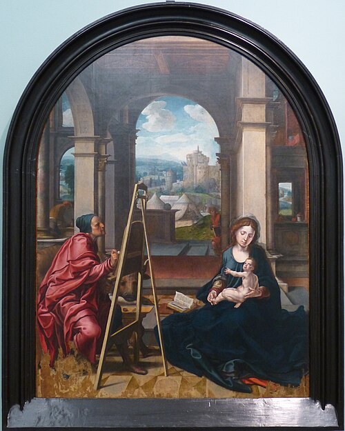 St Luke Painting the Virgin, 1535, Pieter Coecke van Aelst
