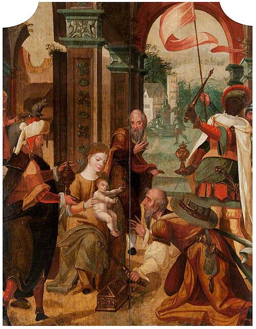 Adoration of the Magi (Balgonie Altarpiece), 1550, Pieter Coecke van Aelst