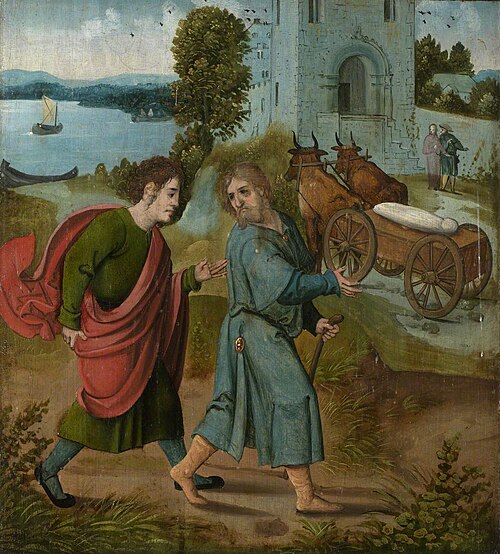 The Oxburgh Retable: The Body of Saint James the Greater Miraculously Transported to Compostella by , 1530, Pieter Coecke van Aelst