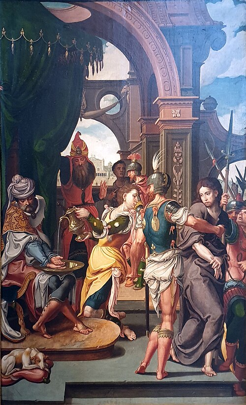Pilate washing his hands, 1540, Pieter Coecke van Aelst