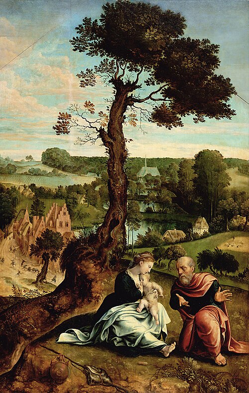 Rest on the Flight into Egypt, 1535, Pieter Coecke van Aelst