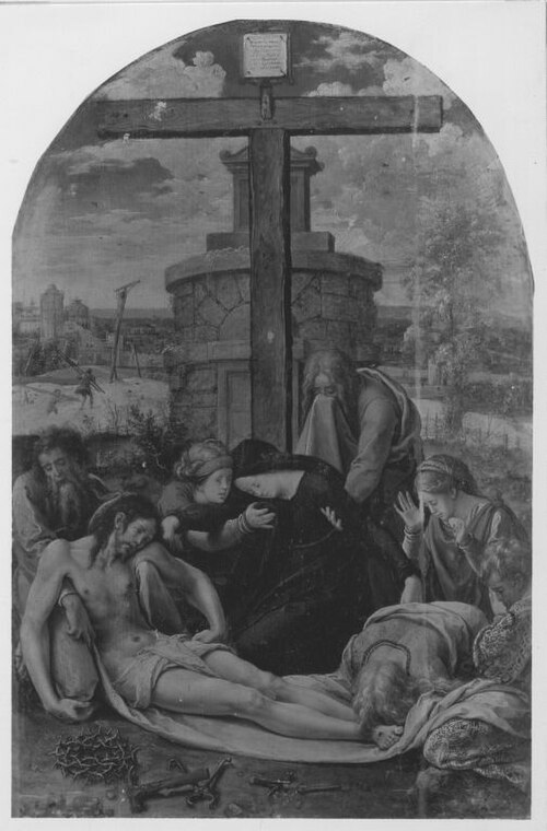 Lamentation of Christ (after Raphael), 1540, Pieter Coecke van Aelst