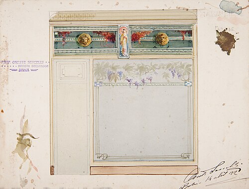 Gabinete Parede, 1912, Oreste Sercelli
