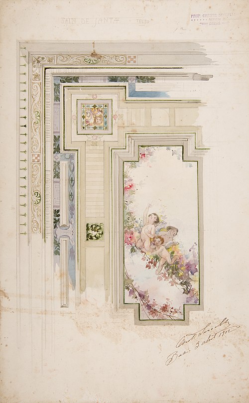 Sala de Janta Teto, 1912, Oreste Sercelli