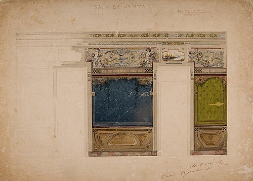 Sala de Jantar 03, 1911, Oreste Sercelli