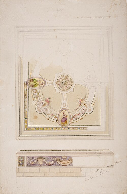 Palacete Beneducci Teto da Escada, 1927, Oreste Sercelli