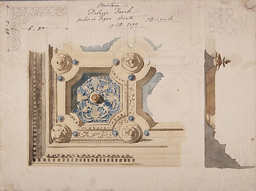 Mantova Palazzo Ducale Paleo In Legno Darato, 1890, Oreste Sercelli