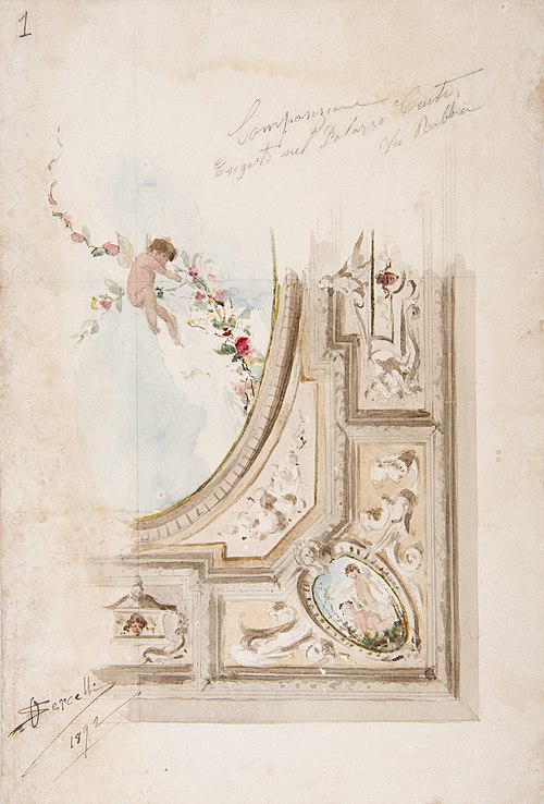 Composizione Eseguito Nel Palazzo Curti [...], 1892, Oreste Sercelli