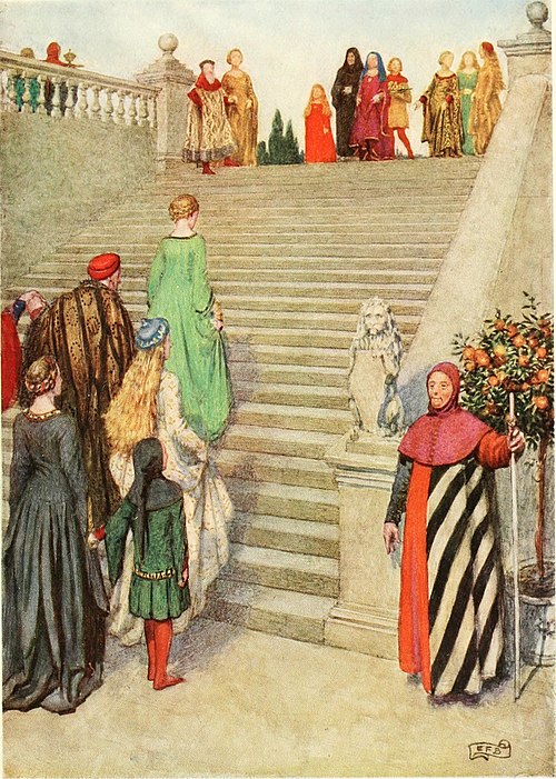 Dante and Beatrice, 1919, Eleanor Fortescue-Brickdale