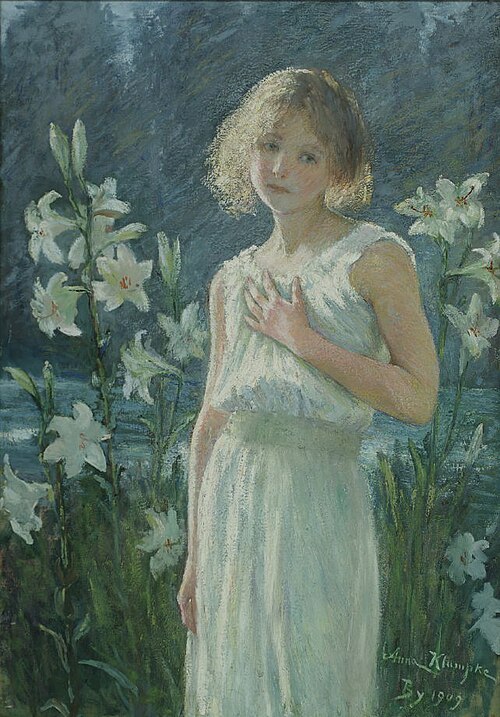 Among the Lilies, 1909, Anna Elisabeth Klumpke