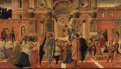 Prédication de saint Bernardin, 1462, Francesco di Giorgio Martini