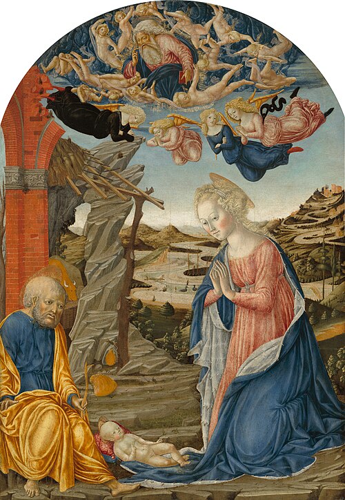 The Nativity, with God the Father Surrounded by Angels and Cherubim, 1470, Francesco di Giorgio Martini