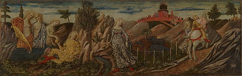 The Story of Oenone and Paris (center panel), 1460, Francesco di Giorgio Martini
