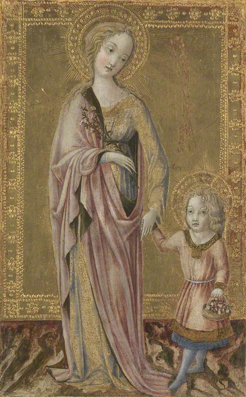 Saint Dorothy and the Infant Christ, 1464, Francesco di Giorgio Martini