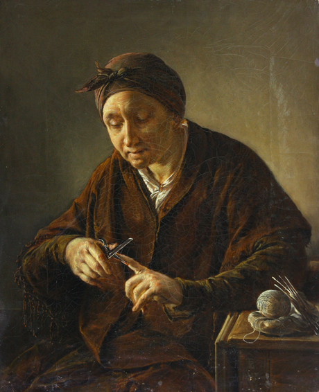 The woman cutting nails, 1847, Vassili Tropinine