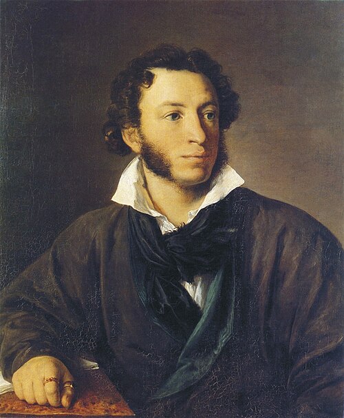 Portrait of Alexander Pushkin., 1827, Vassili Tropinine