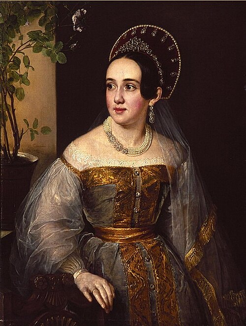 The Portrait of Ekaterina Ivanovna Karzinkina, 1838, Vassili Tropinine
