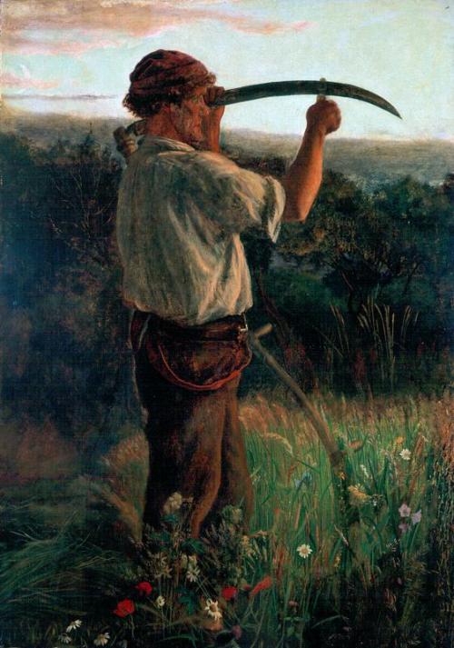 The Mower, 1865, Arthur Hughes