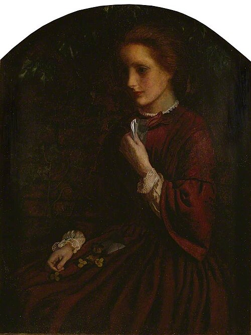 Pansies, 1860, Arthur Hughes