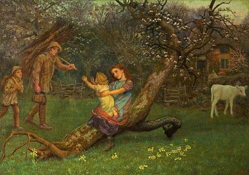 Home from Work, 1870, Arthur Hughes