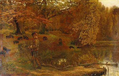 The Swineherd, 1875, Arthur Hughes