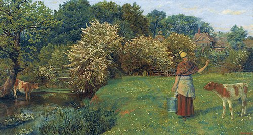 Poll the Milkmaid, 1872, Arthur Hughes
